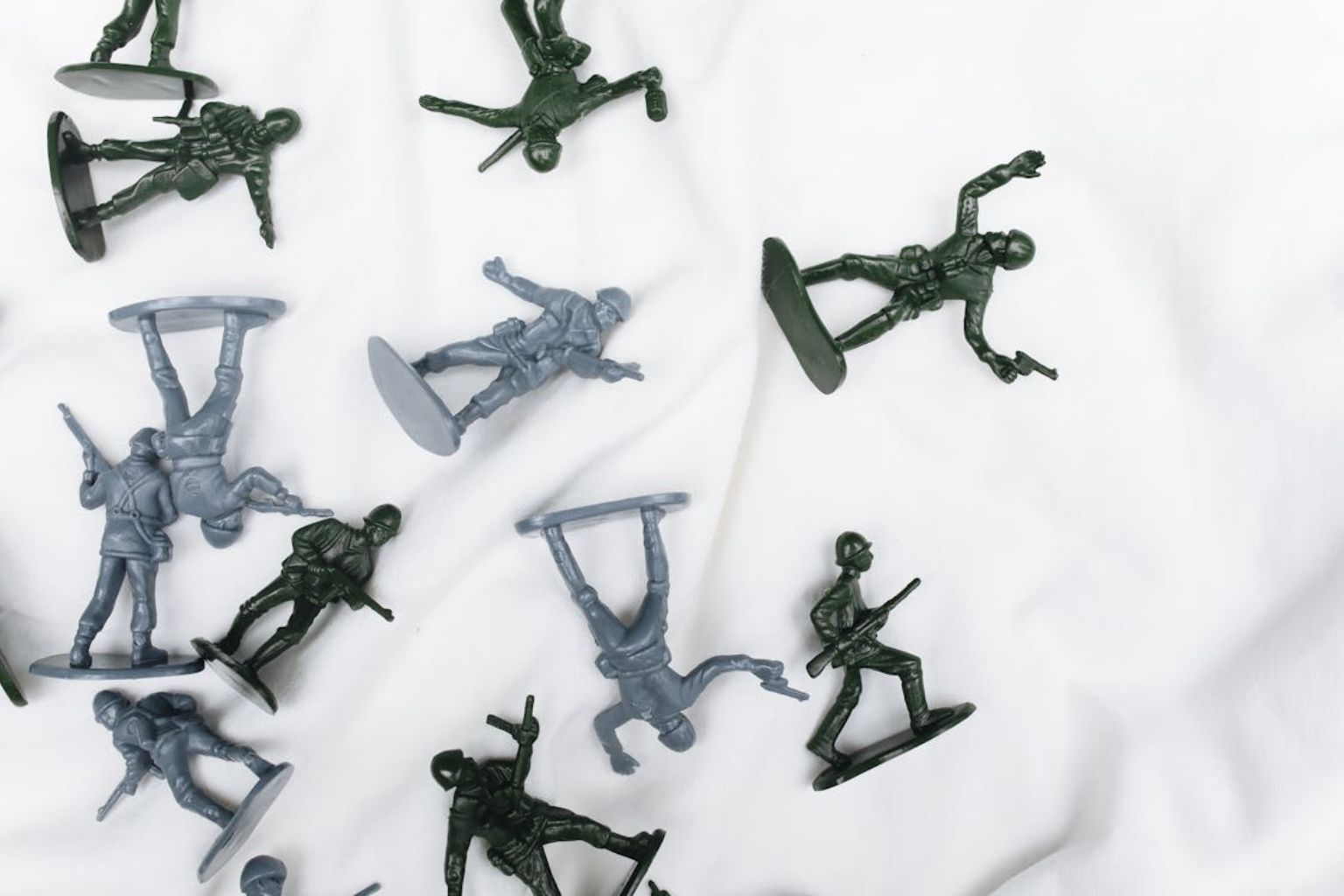 Soldados en forma de miniaturas militares